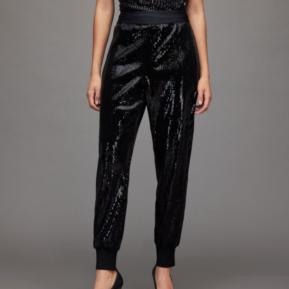ALL SAINTS Soraya Relaxed Sequin Pants - NWOT - Picture 3 of 10
